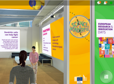 Aastha Sobti at the virtual EU exhibition Science is Wonderful! Screenshot.